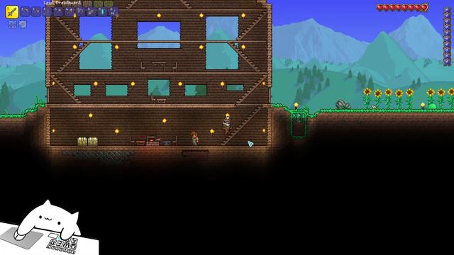 Exploring the world kind of and also bongo cat (Terraria pt2) смотреть онлайн