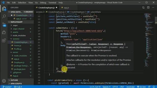 20 posting data from react native to node js backend | React Native tutorial in English смотреть онлайн