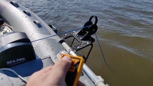 Якорная лебедка Sea-Pro 45, установка на лодку Gladiator RIB 420AL_A