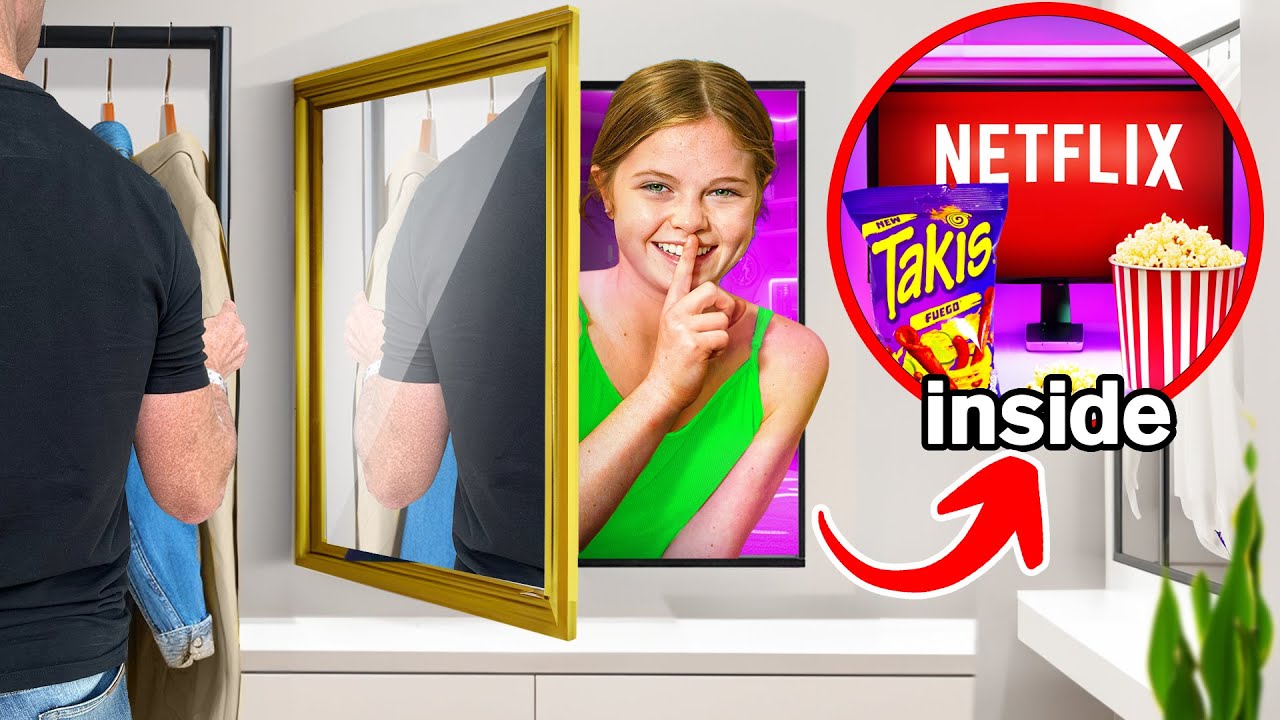 I Built a SECRET ROOM to Hide From My Dad! смотреть онлайн