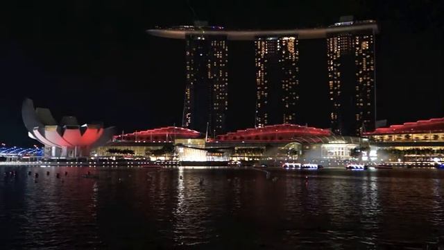 Ночной Сингапур отель Marina Bay Sands смотреть онлайн