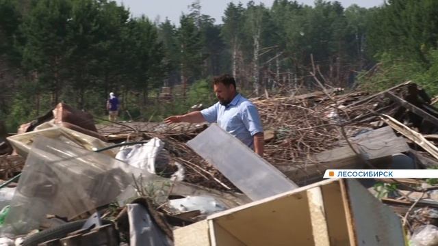 В Лесосибирске обочины дороги неподалеку от свалки завалены горами мусора смотреть онлайн