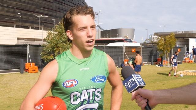 New draftee Francis Evans after his first AFL game experience смотреть онлайн