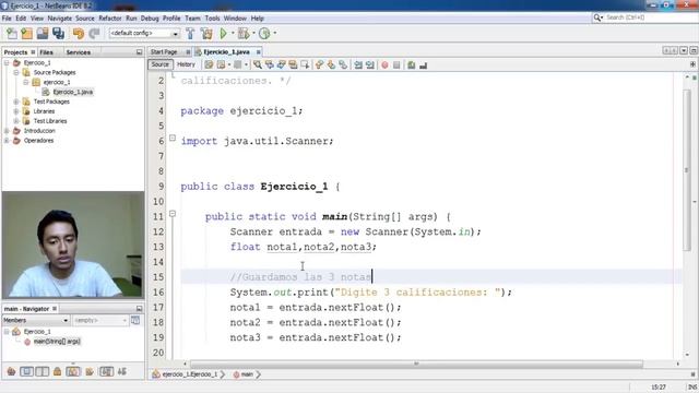 14. Programación en Java || Operadores || Ejercicio - Calcular la suma de 3 notas смотреть онлайн