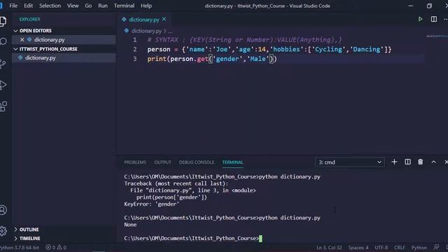 #6 - Dictionaries (Key-Value Pairs) in Python смотреть онлайн