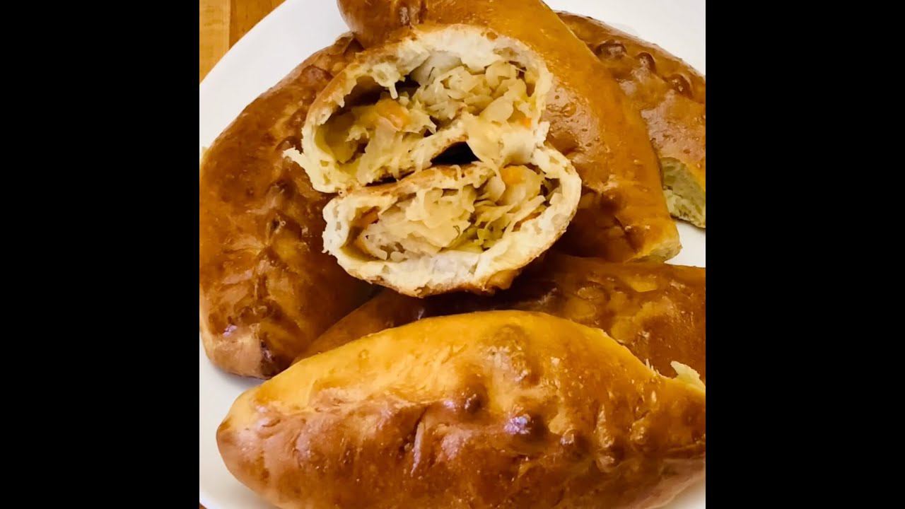 Пирожки домашние с капустой. Шикарное тесто без яиц! смотреть онлайн