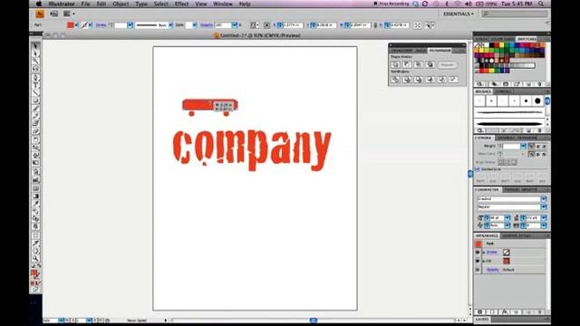 Creating a logo using Adobe Illustrator CS4 смотреть онлайн