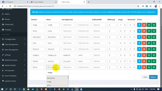 Make Website Eccommerce in Laravel with CRUDBooster Step#09(Make Table Product & List) by Pen Samol смотреть онлайн