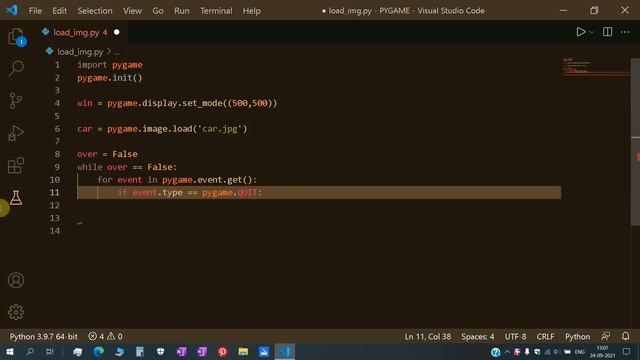 How to load and display image in pygame on screen||Hindi tutorial||PYTHON смотреть онлайн