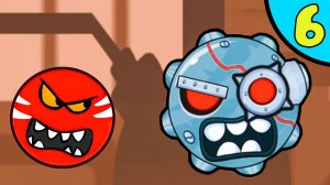 Несносный КРАСНЫЙ ШАР против злодеев в масках #6. Мрачная фабрика 2. Мультик Red Ball на Игрули TV
