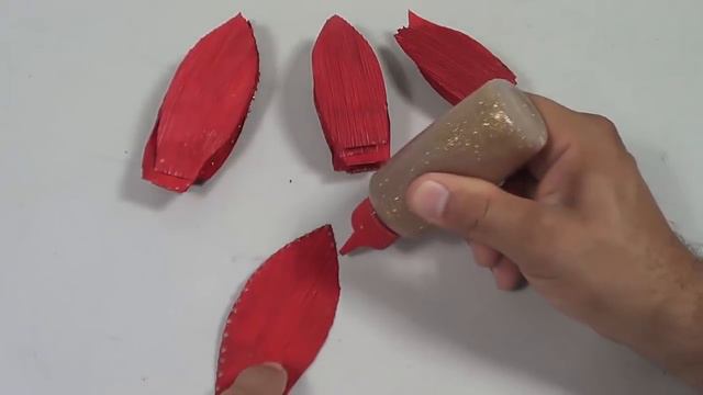 🔴Cómo Hacer Un Porta Vela FLOR DE NAVIDAD Con Hojas De Maíz🍁