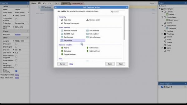 Input Text and Textarea (Поле ввода и текстареа) | Урок №88 | Курс по Construct 3 | Разработка игр
