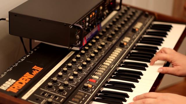 Korg Trident mkII through Peavey model 1310 смотреть онлайн