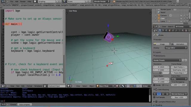 Python Game Engine Programming With Blender Part 1 смотреть онлайн