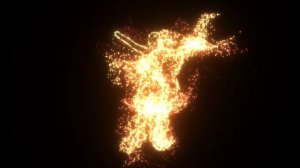 [Футаж] Танцующий силуэт из частиц 2