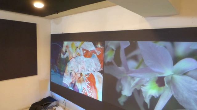 OUR luminous ALR gamer paint on a 147" 2.35:1 screen and two 720p projectors смотреть онлайн