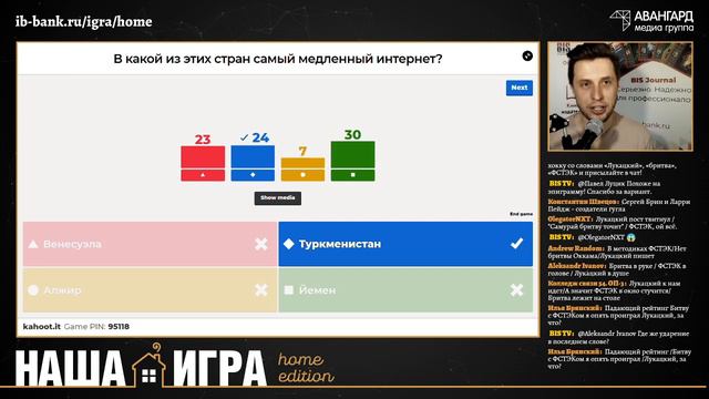«Наша игра» Home edition — 23 апреля 2020 г. 19:00 (МСК) | BIS TV смотреть онлайн