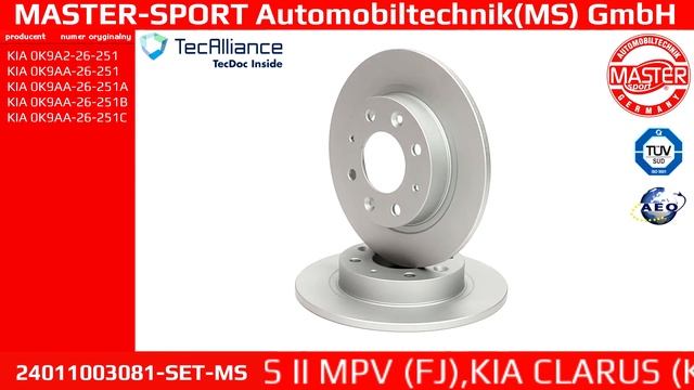 24011003081-SET-MS | BRAKE DISC | Master-Sport-Automobiltechnik (MS) GmbH смотреть онлайн