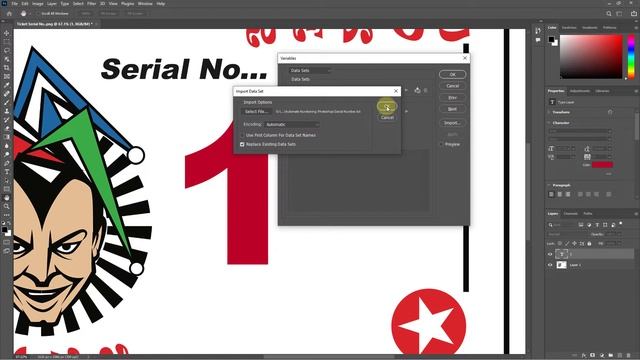 How to Create Auto Numbering for Template in Photoshop смотреть онлайн