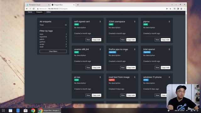 Pi-Hosted: My Most used container! Snippet Box смотреть онлайн
