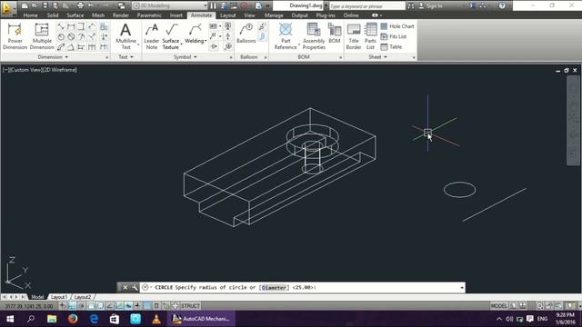 Sliding block AutoCAD 3D modeling tutorial | AutoCAD 3D Modeling 15 смотреть онлайн