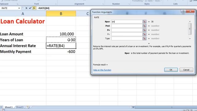 Excel 2010 Rate Function смотреть онлайн