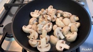 Как правильно жарить шампиньоны. Сколько нужно жарить грибы. Очень вкусные жаренные грибы шампиньон