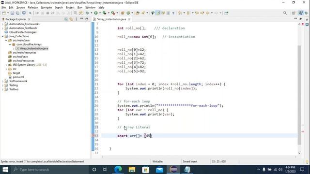Day68 Arrays In Java Part-I смотреть онлайн