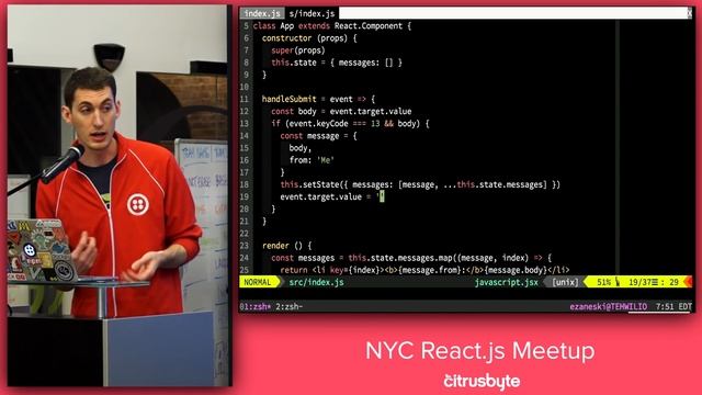 Citrusbyte presents: Making React real-time with Socket.io - Eddie Zaneski смотреть онлайн