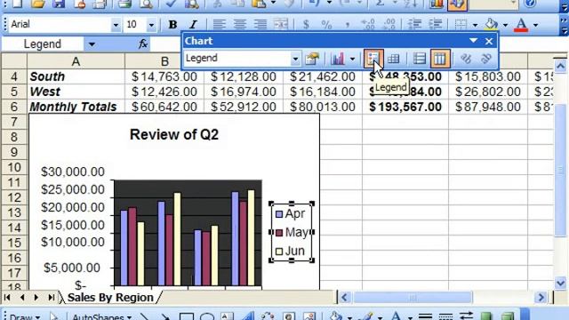Excel 2003 Tutorial Showing & Hiding the Legend Microsoft Training Lesson 21.6 смотреть онлайн