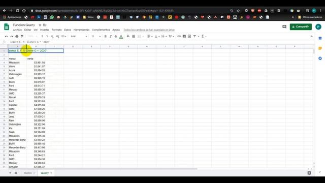 Google Sheets Tutorial Español - Funcion Query - Select, Where, Or y And - Parte 1 смотреть онлайн