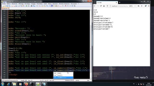 Tutos PHP: Vidéo 7 :Les variables de type Réel смотреть онлайн