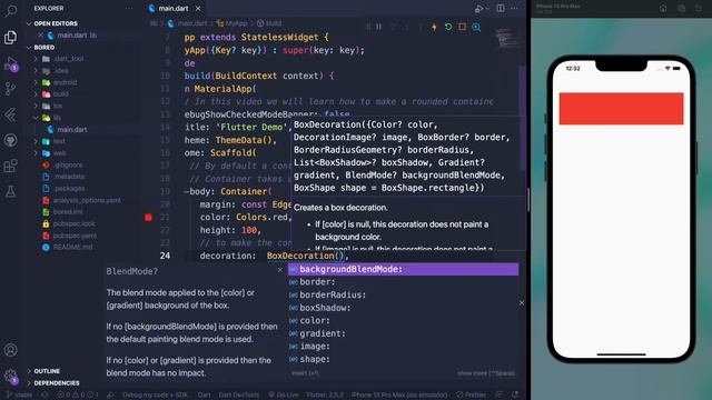How to make Container Rounded in flutter. Border Radius for container смотреть онлайн