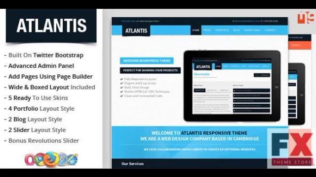 Preview Atlantis Bootstrap Multipurpose WordPress Theme смотреть онлайн