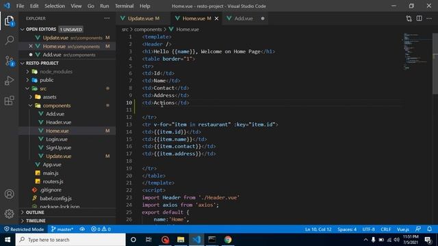 Vue js project #18 Update Restaurant | Update Route смотреть онлайн