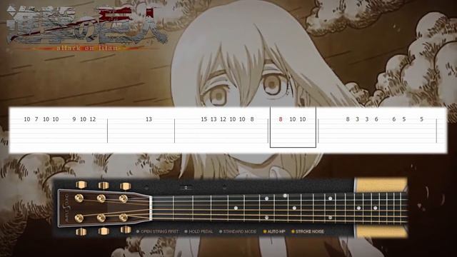 Attack on Titan Season 3 Ending - Requiem der Morgenröte - Guitar tutorial (TAB) смотреть онлайн