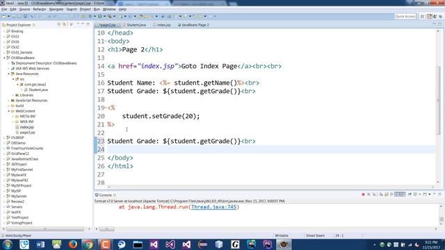 Java Programming 2 - Intro to JavaBeans using JSP, Part 2/2 смотреть онлайн