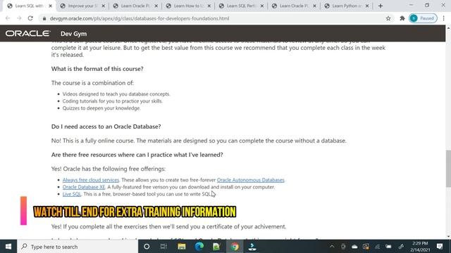 Oracle free certification | training and certification by oracle (100% free) смотреть онлайн