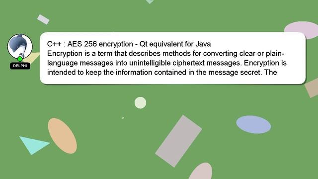 C++ : AES 256 encryption - Qt equivalent for Java смотреть онлайн