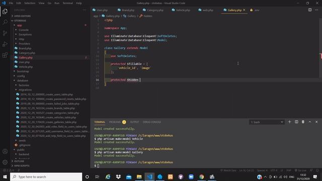 How to create a model via terminal in Laravel 8 смотреть онлайн