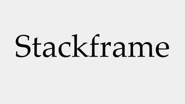 How to Pronounce Stackframe смотреть онлайн