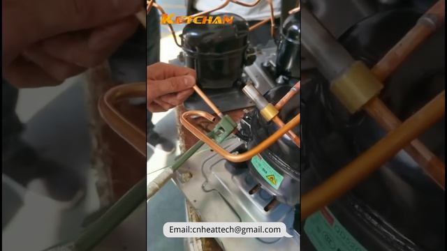 Handheld Induction Soldering Compressor Tubes #Portable #induction #brazing #soldering #heater смотреть онлайн