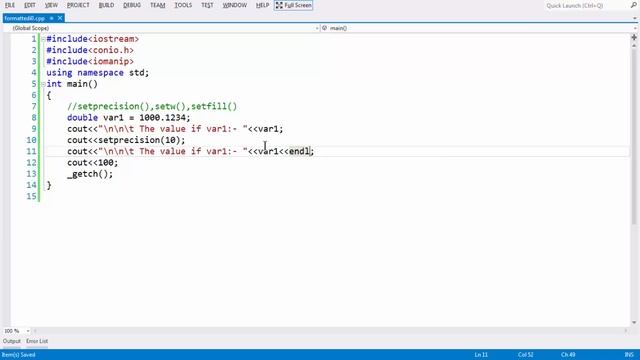 4.Formatting Output in c++ part-1 смотреть онлайн