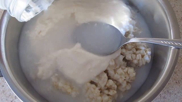 Турецкий холодный суп из перловки (овсянки) с йогуртом. Yoğurtlu Buğdaylı Soğuk Çorba. смотреть онлайн