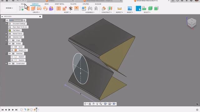Creating Complex Sheet Metal Cuts in Fusion 360 смотреть онлайн
