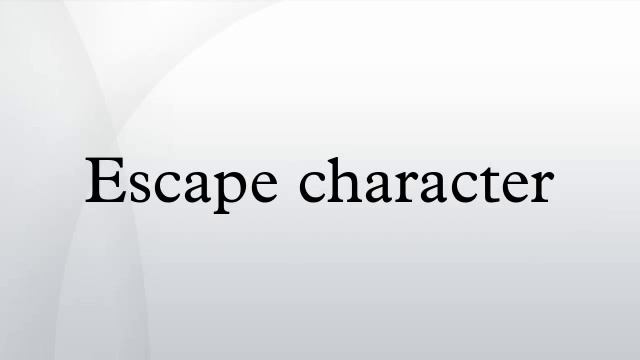 Escape character смотреть онлайн