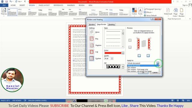 MS Word-Class-31 |Design Tab P-2 in MS Word |special mentor смотреть онлайн
