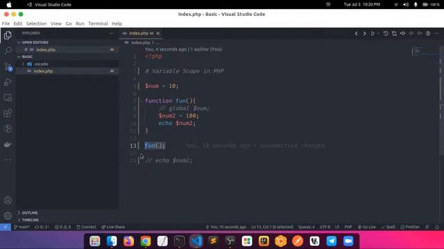 4.1 PHP Variables Scope | PHP Full Course with Project | Basic Module смотреть онлайн