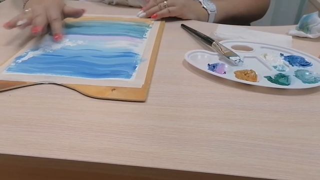 Правополушарное рисование - рисуем море. Комплекс упражнений для занятий дома. смотреть онлайн