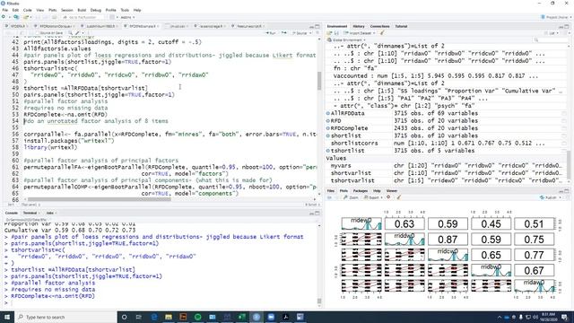How to do pairplots, corrplots, Velicer's Map test, and parallel factor analysis in R. смотреть онлайн